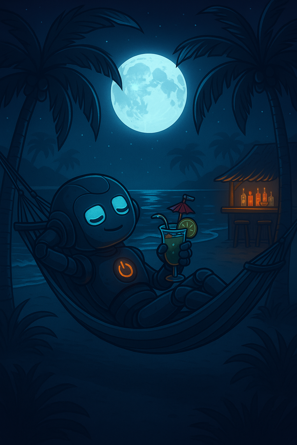 Nr. 5 in der Hängematte am Strand – Vollmond & Strandbar
